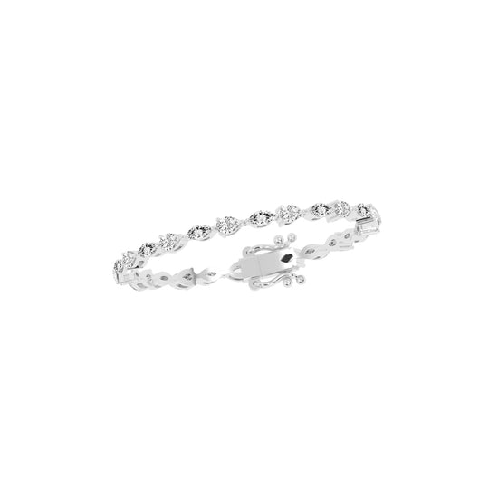 Rinna 3.75Ct Shared Setting Fancy Lab Diamond Bracelet