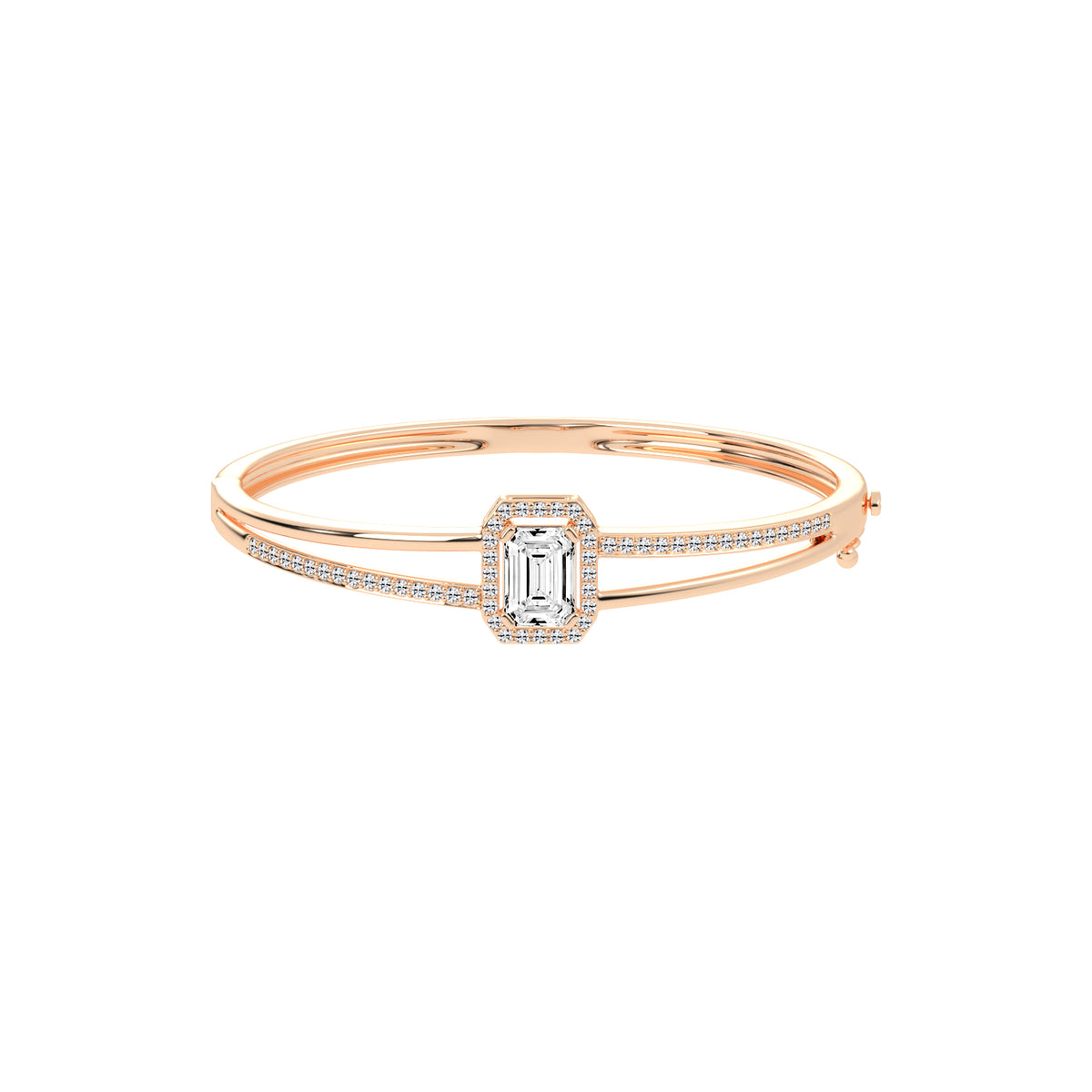 Amelina 4.25Ct Emerald Cut Kada Lab Diamond Bracelet