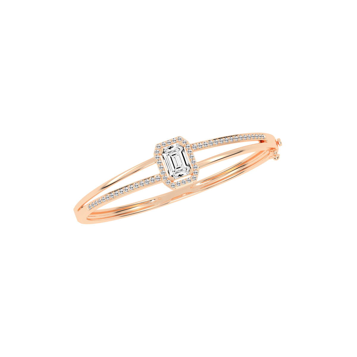 Amelina 4.25Ct Emerald Cut Kada Lab Diamond Bracelet