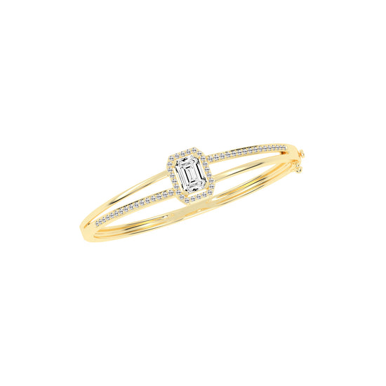 Amelina 4.25Ct Emerald Cut Kada Lab Diamond Bracelet