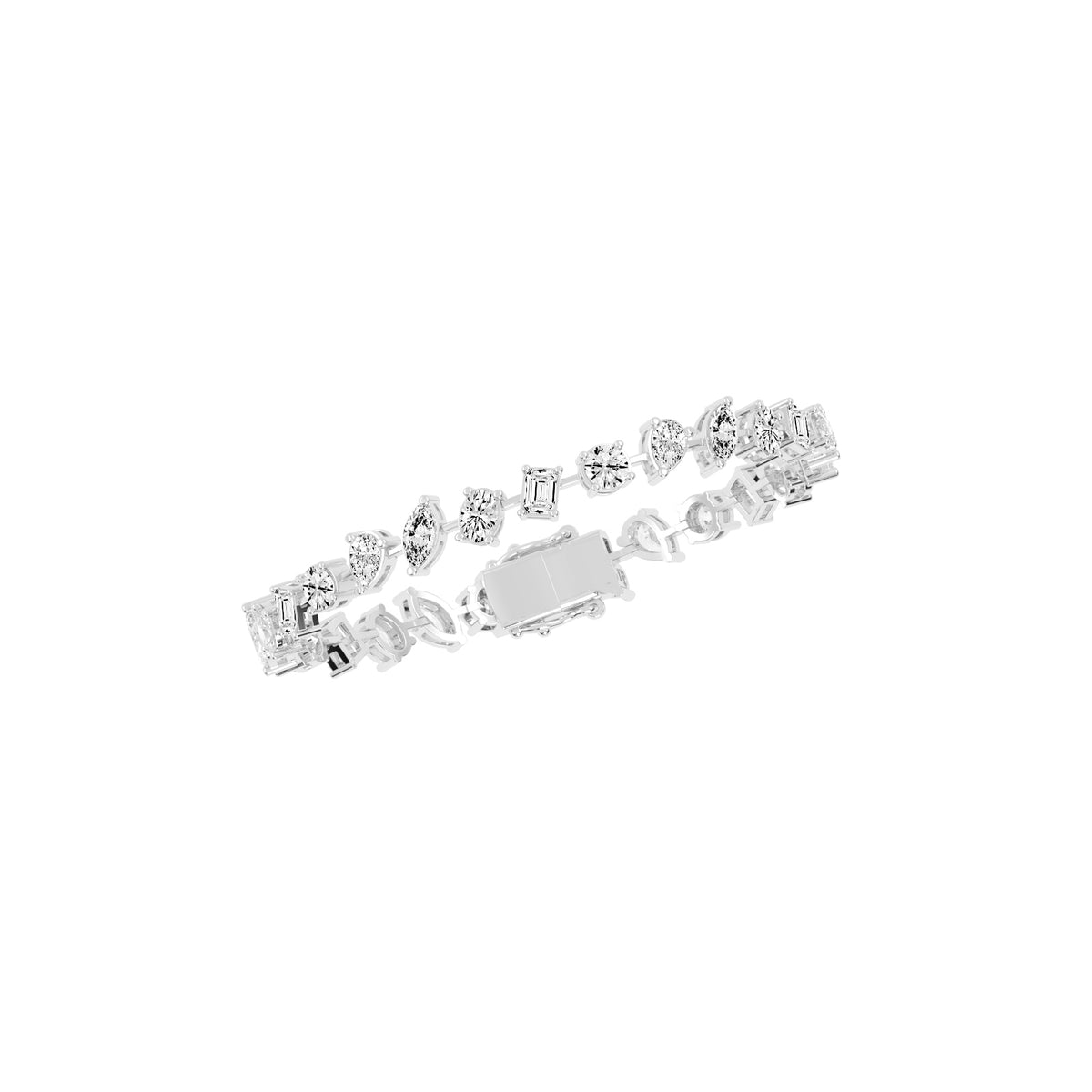 Caelis 8Ct Marquise Cut Kada Lab Diamond Bracelet