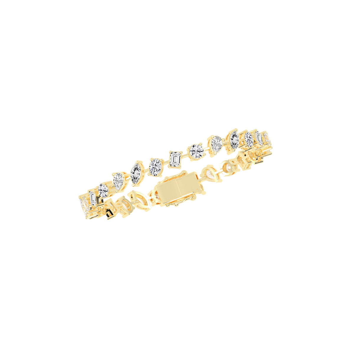 Caelis 8Ct Marquise Cut Kada Lab Diamond Bracelet
