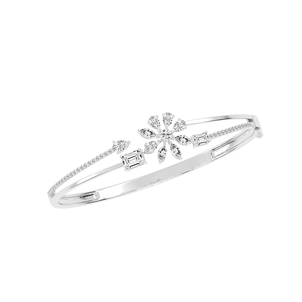 Orla Split Emerald Cut Kada Lab Diamond Bracelet