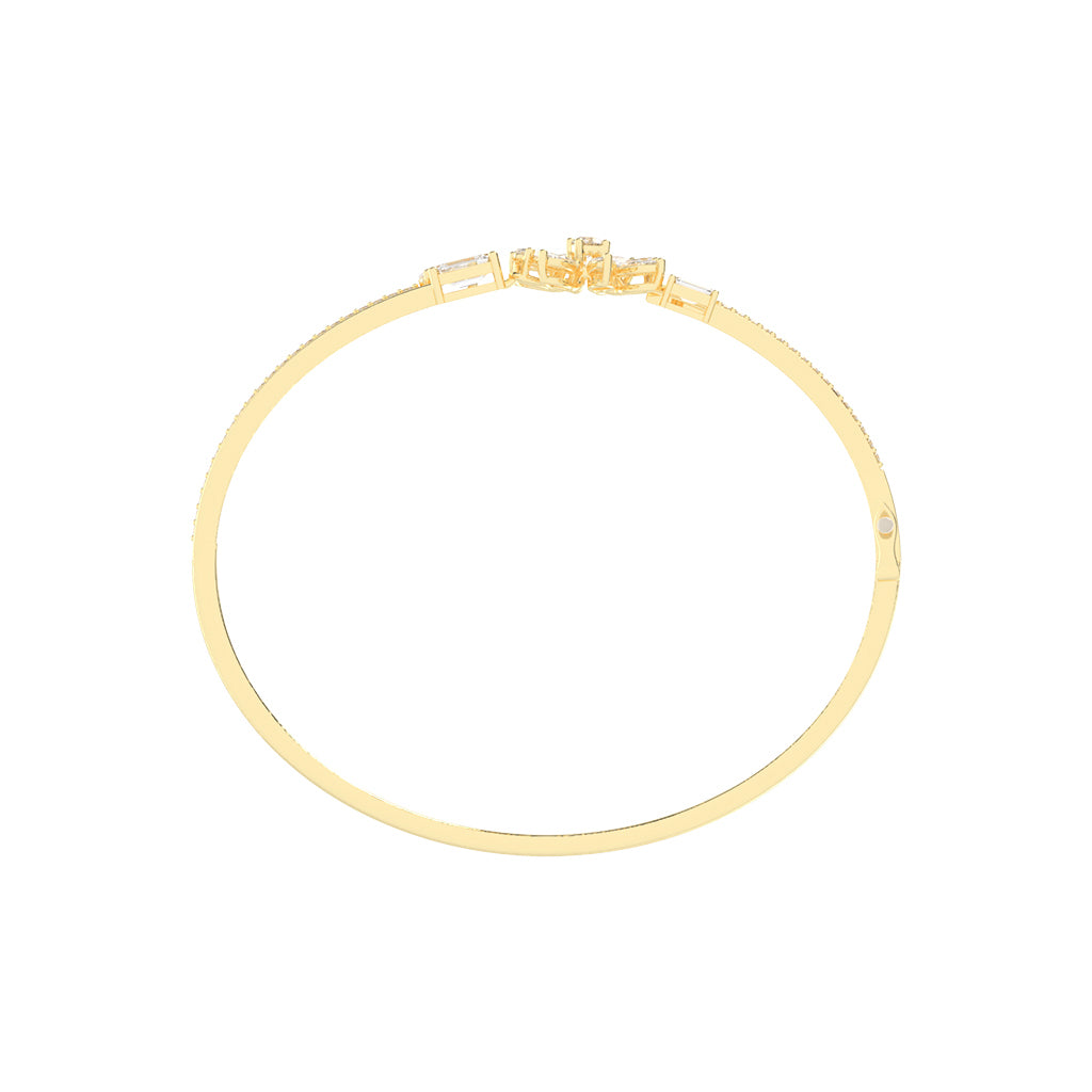 Orla Split Emerald Cut Kada Lab Diamond Bracelet
