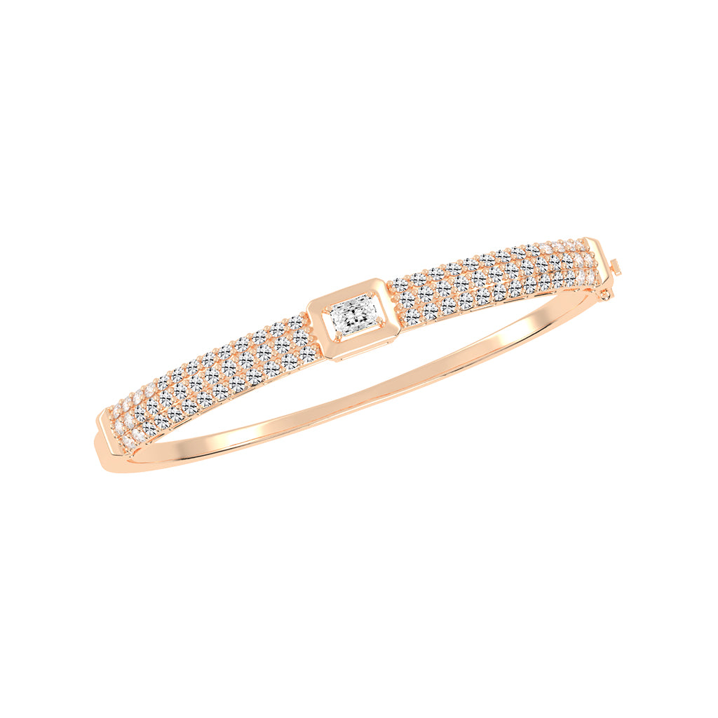Eira 3Ct Four Row Radiant Cut Kada Lab Diamond Bracelet