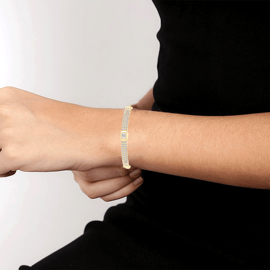 Eira 3Ct Four Row Radiant Cut Kada Lab Diamond Bracelet