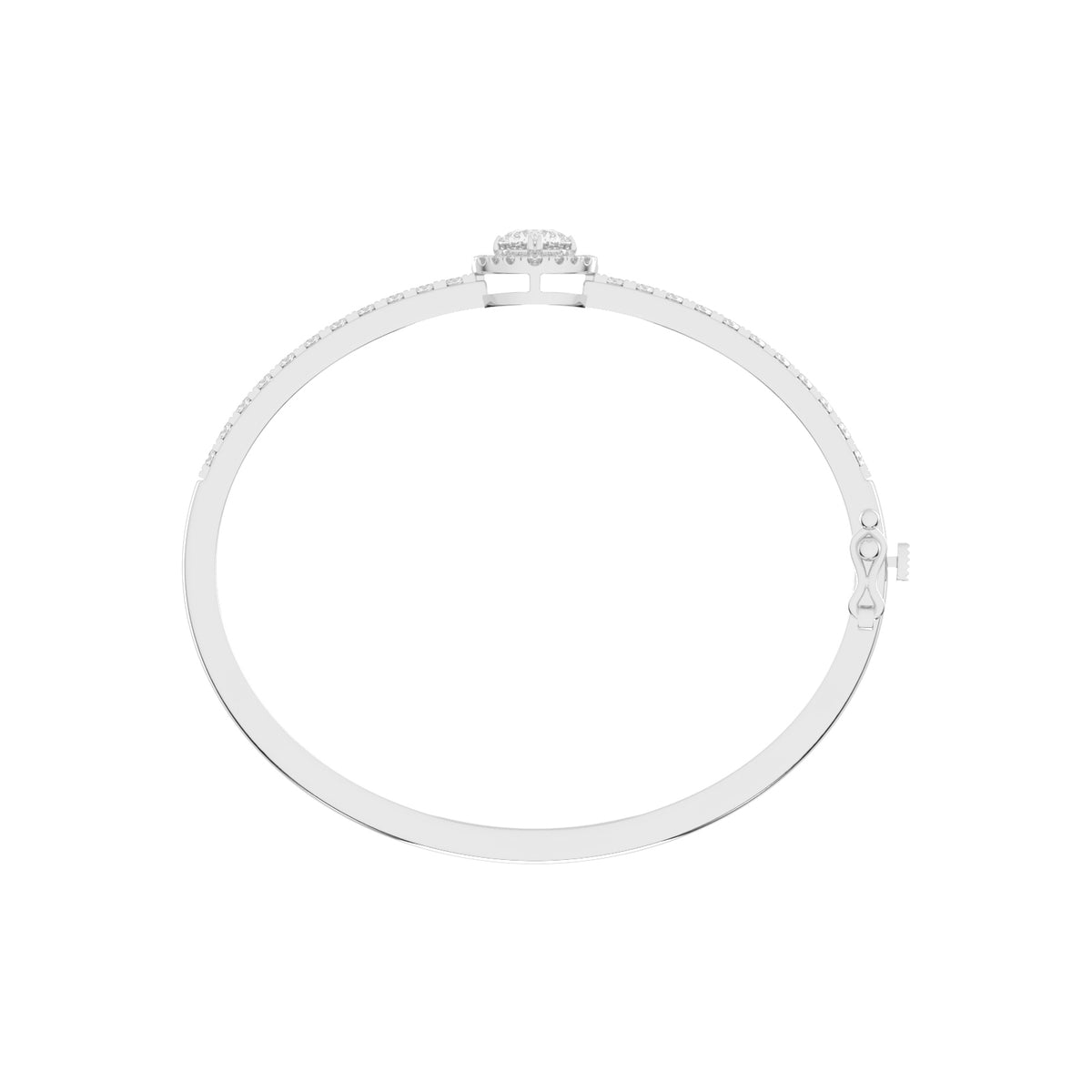 Mirae 2.50Ct Round Cut Kada Lab Diamond Bracelet