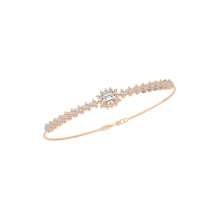 Delistreve Split Shank Round Cut Delicate Lab Diamond Bracelet