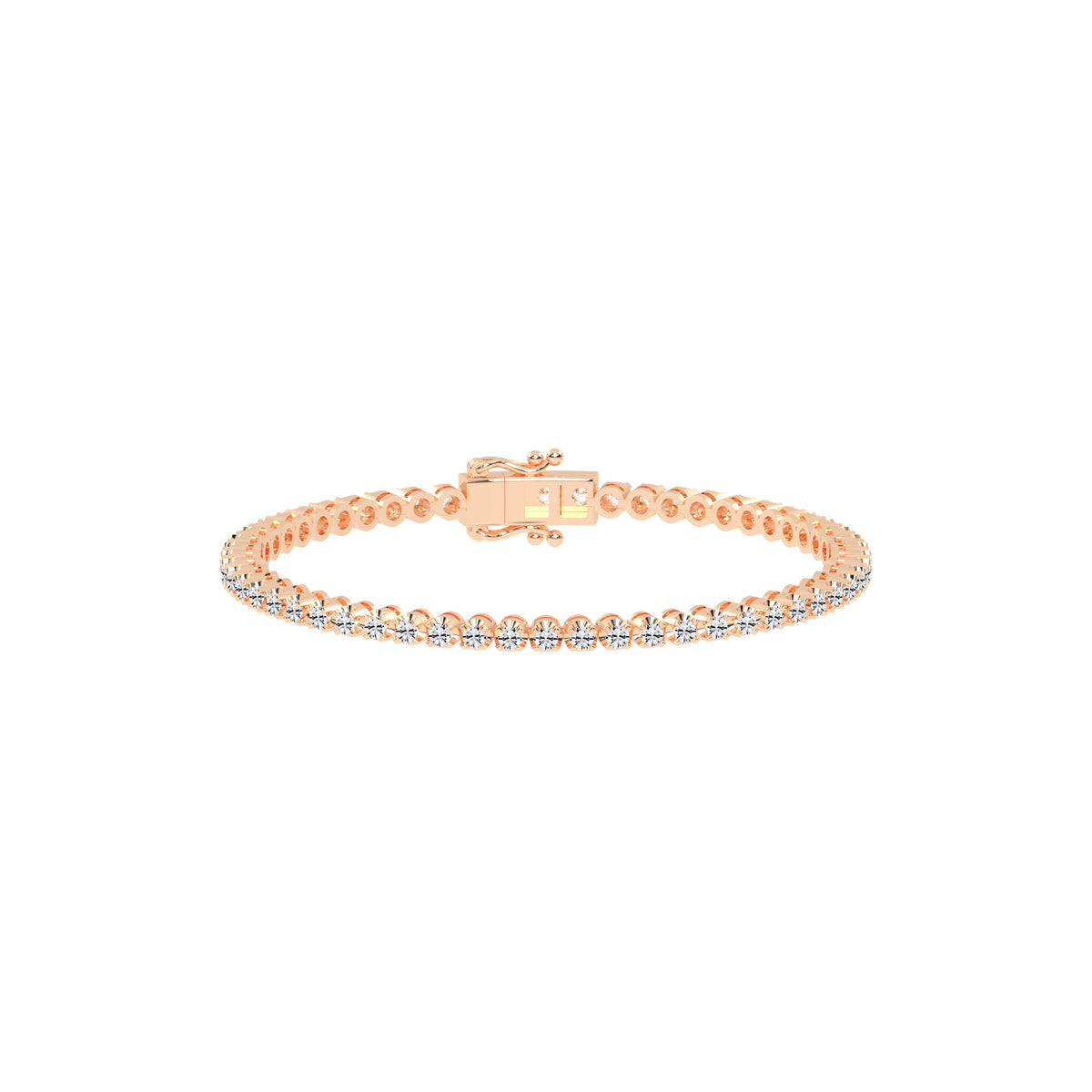 Viora 1.50Ct Miracle Setting Round Cut Tennis Lab Diamond Bracelet