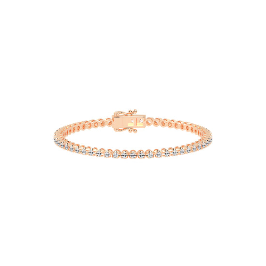Viora 1.50Ct Miracle Setting Round Cut Tennis Lab Diamond Bracelet