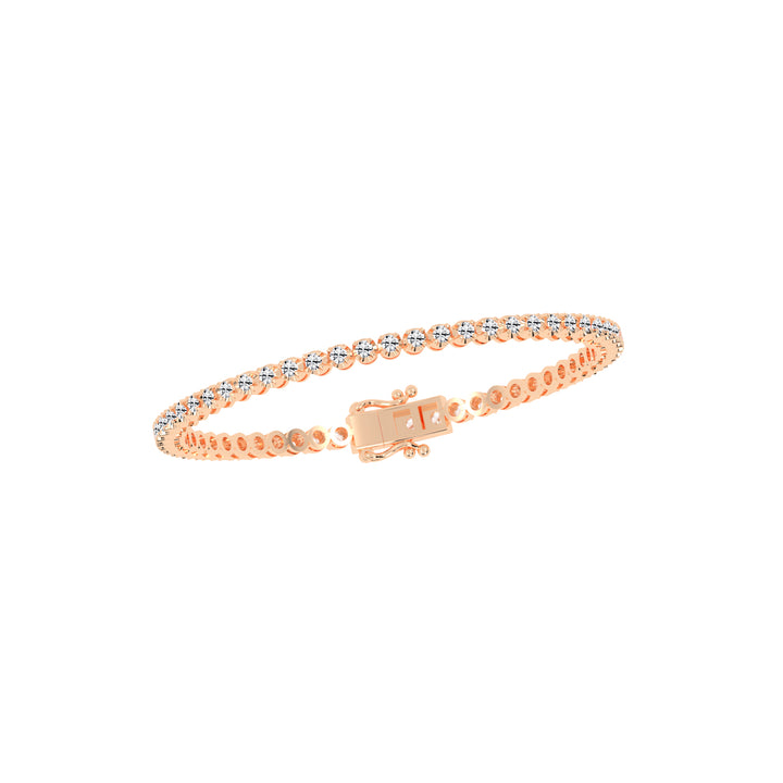 Viora 1.50Ct Miracle Setting Round Cut Tennis Lab Diamond Bracelet