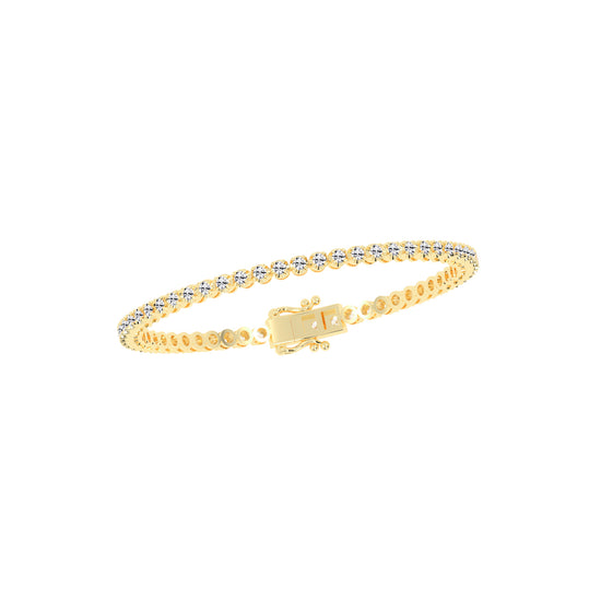 Viora 1.50Ct Miracle Setting Round Cut Tennis Lab Diamond Bracelet