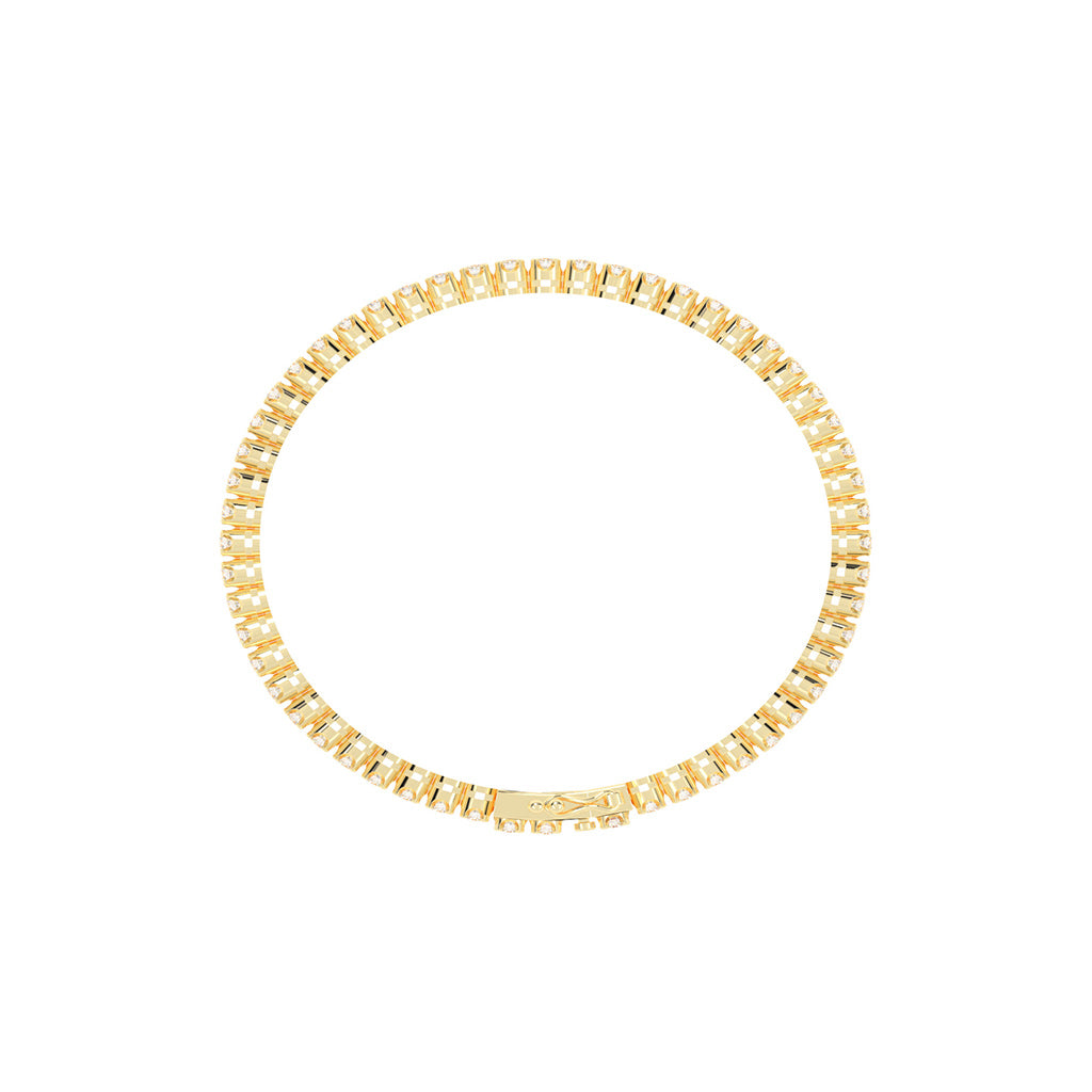 Viora 1.50Ct Miracle Setting Round Cut Tennis Lab Diamond Bracelet