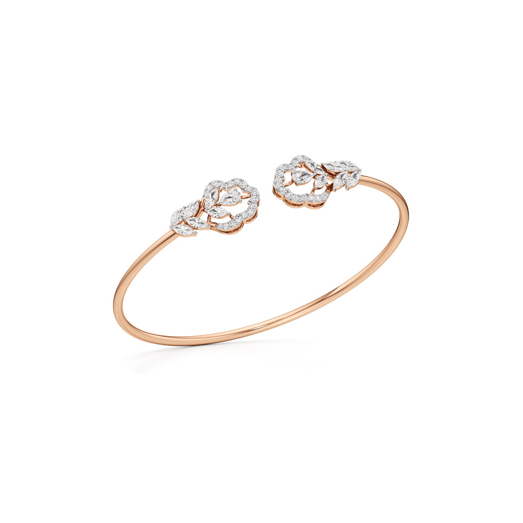 Floral Bloom Open Bracelet