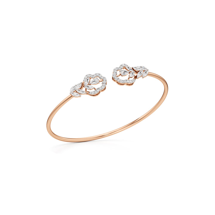 Floral Bloom Open Bracelet