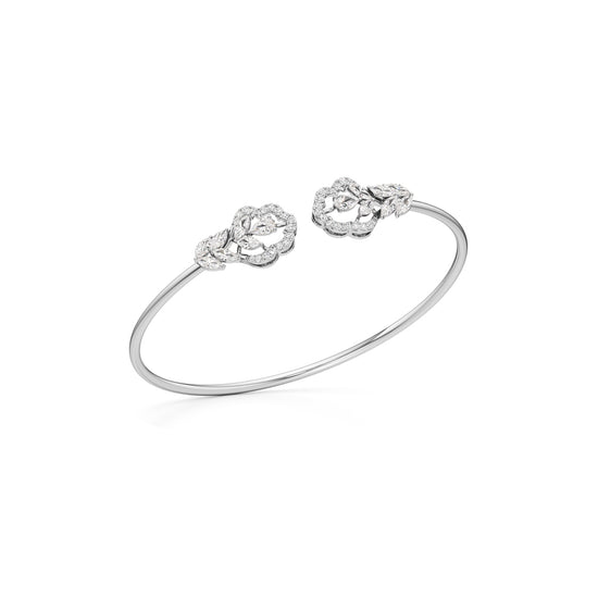 Floral Bloom Open Bracelet
