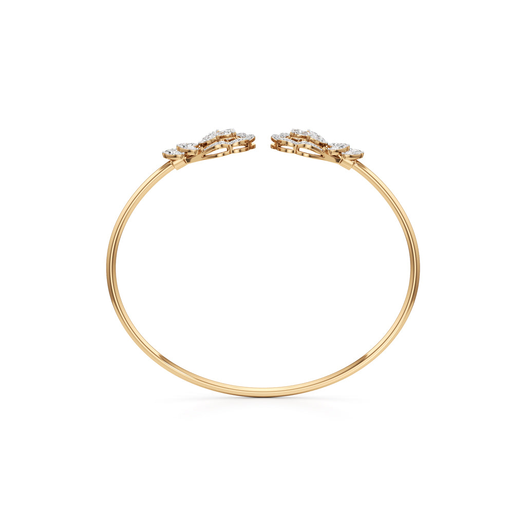 Floral Bloom Open Bracelet