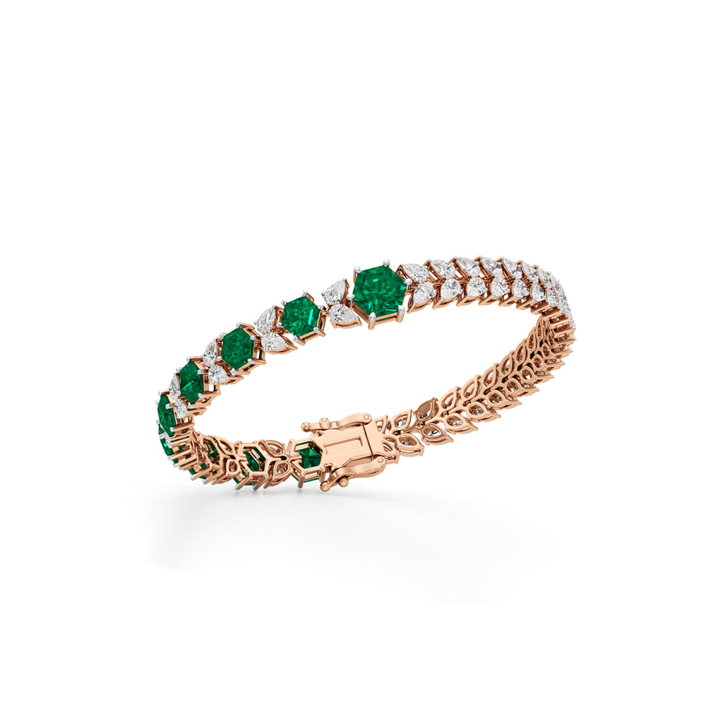 Emerald Radiance Link Bracelet
