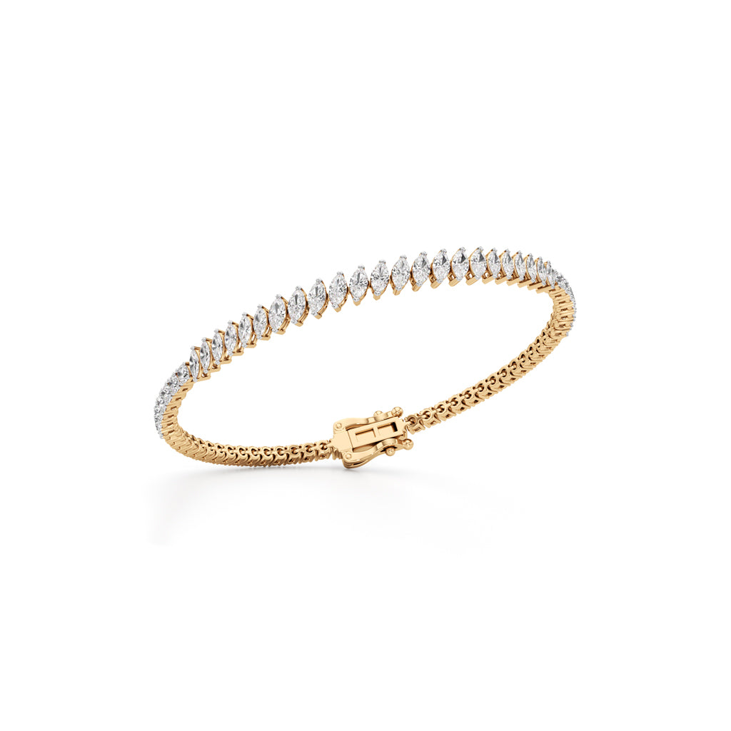 Luminous Marquise & Round Diamond Bracelet