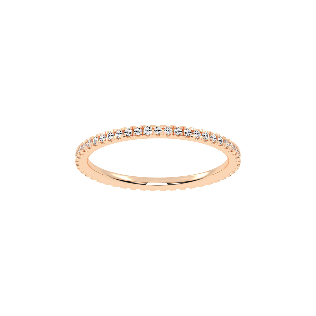Lustria shared prong eternity lab diamond ring