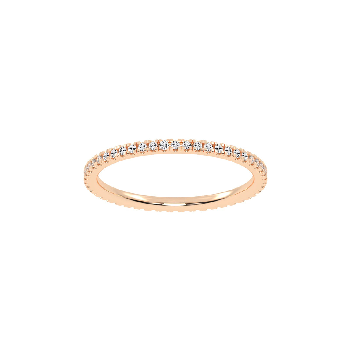 Lustria shared prong eternity lab diamond ring