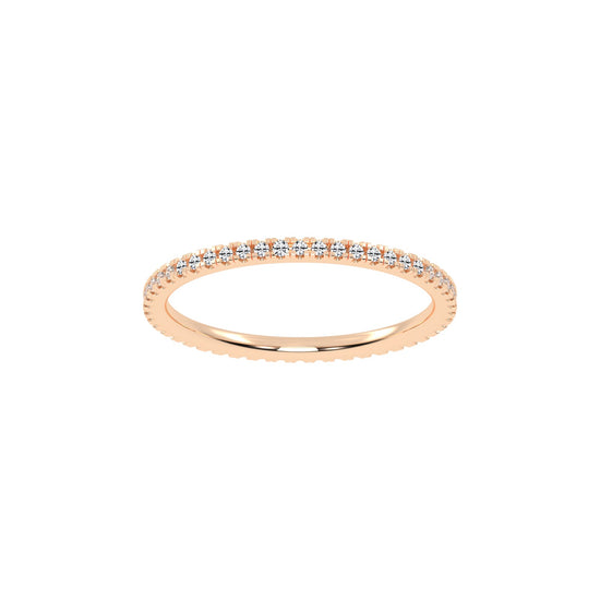 Lustria shared prong eternity lab diamond ring