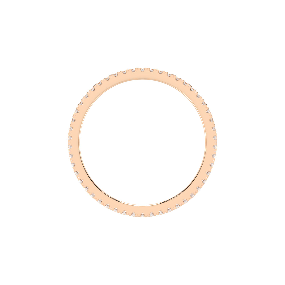 Lustria shared prong eternity lab diamond ring