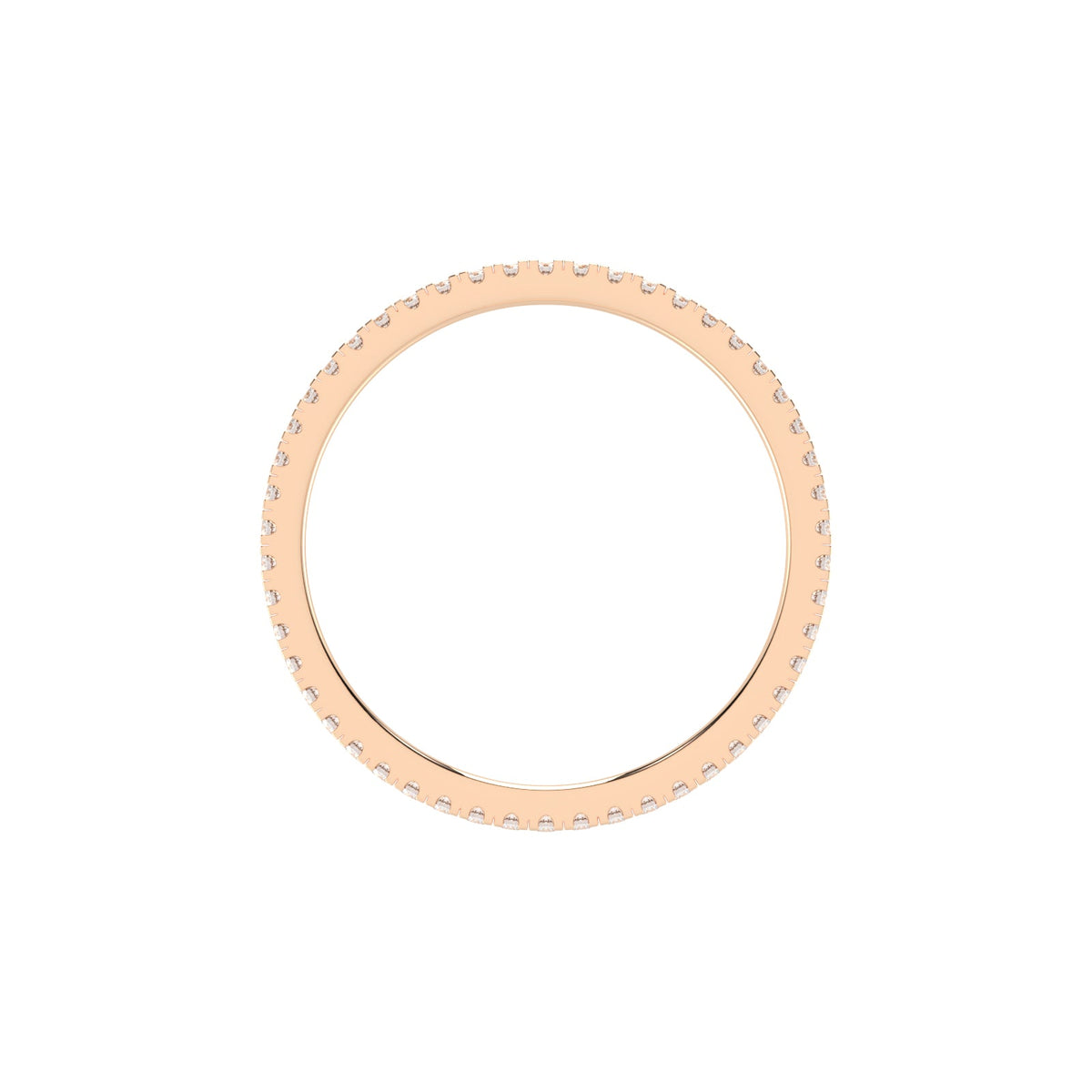 Lustria shared prong eternity lab diamond ring