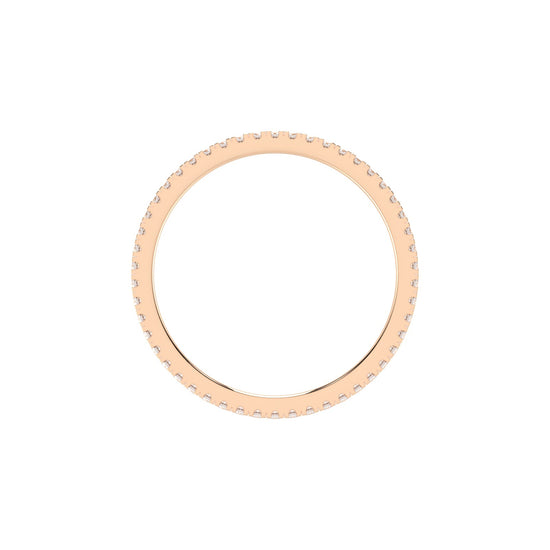 Lustria shared prong eternity lab diamond ring