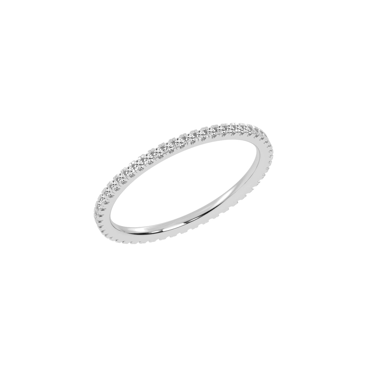 Lustria shared prong eternity lab diamond ring