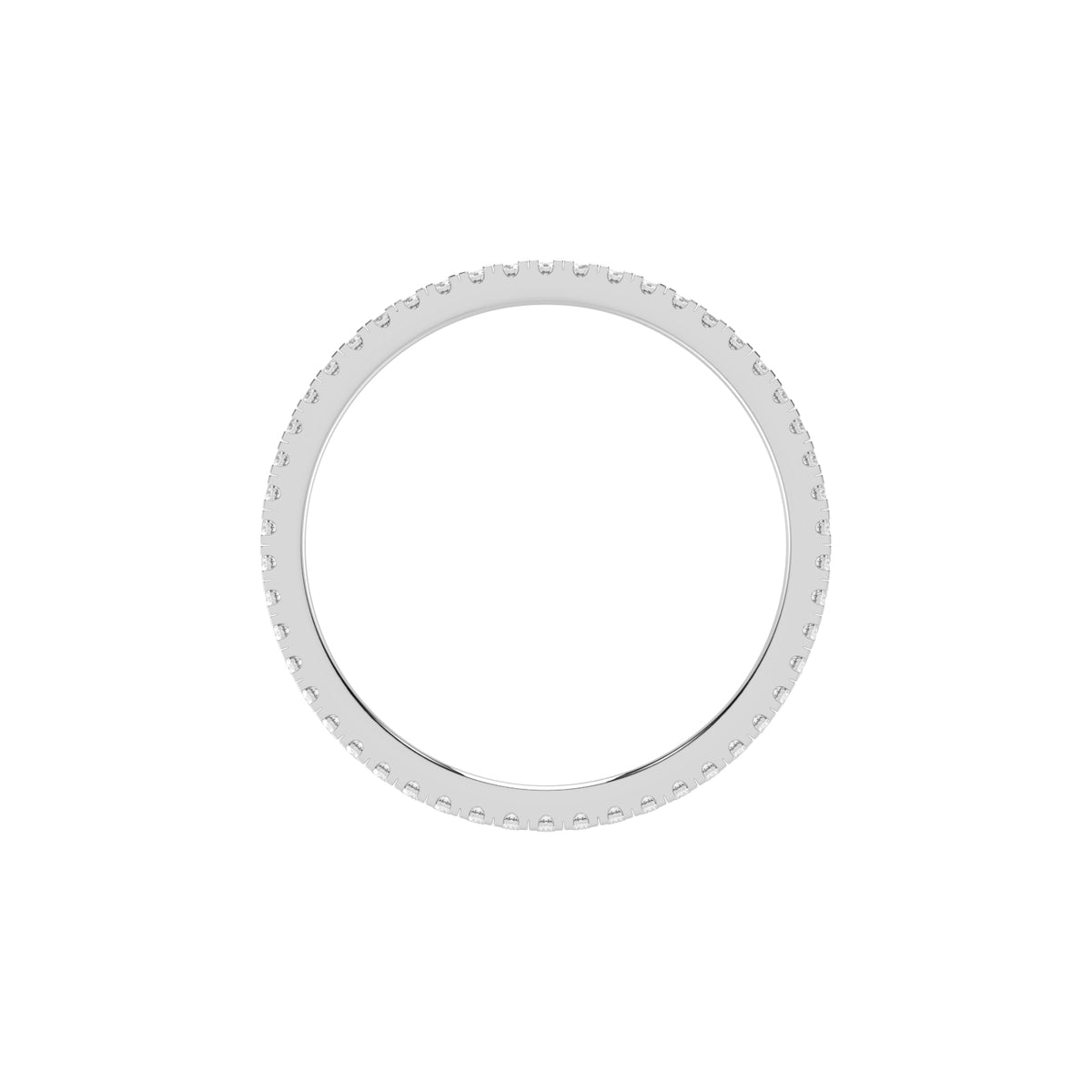 Lustria shared prong eternity lab diamond ring