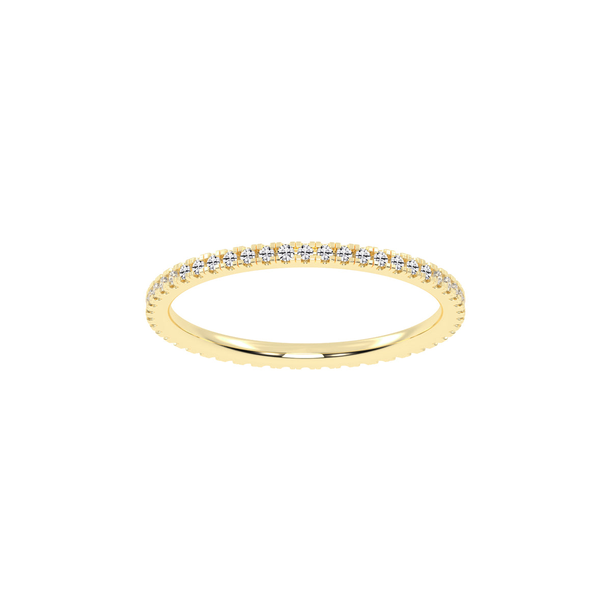 Lustria shared prong eternity lab diamond ring