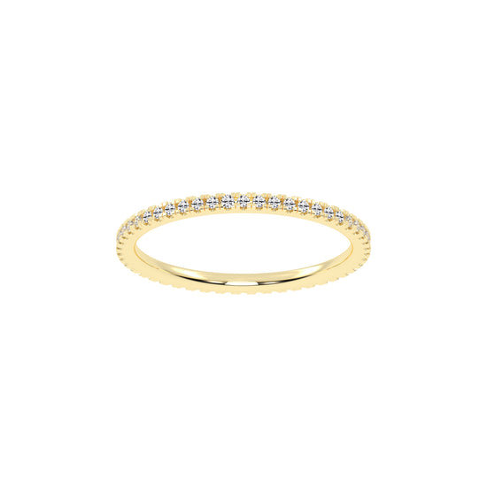 Lustria shared prong eternity lab diamond ring