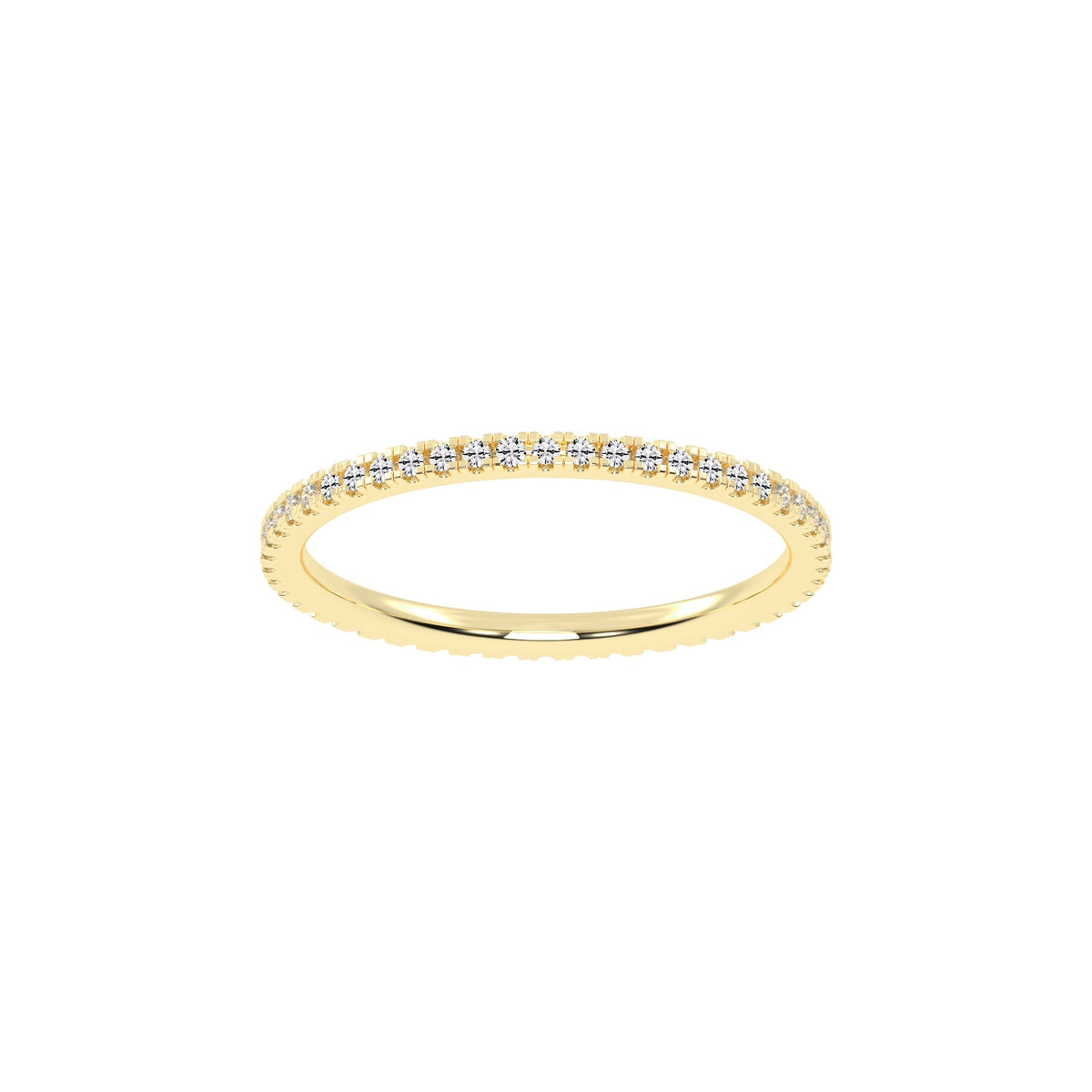 Lustria shared prong eternity lab diamond ring