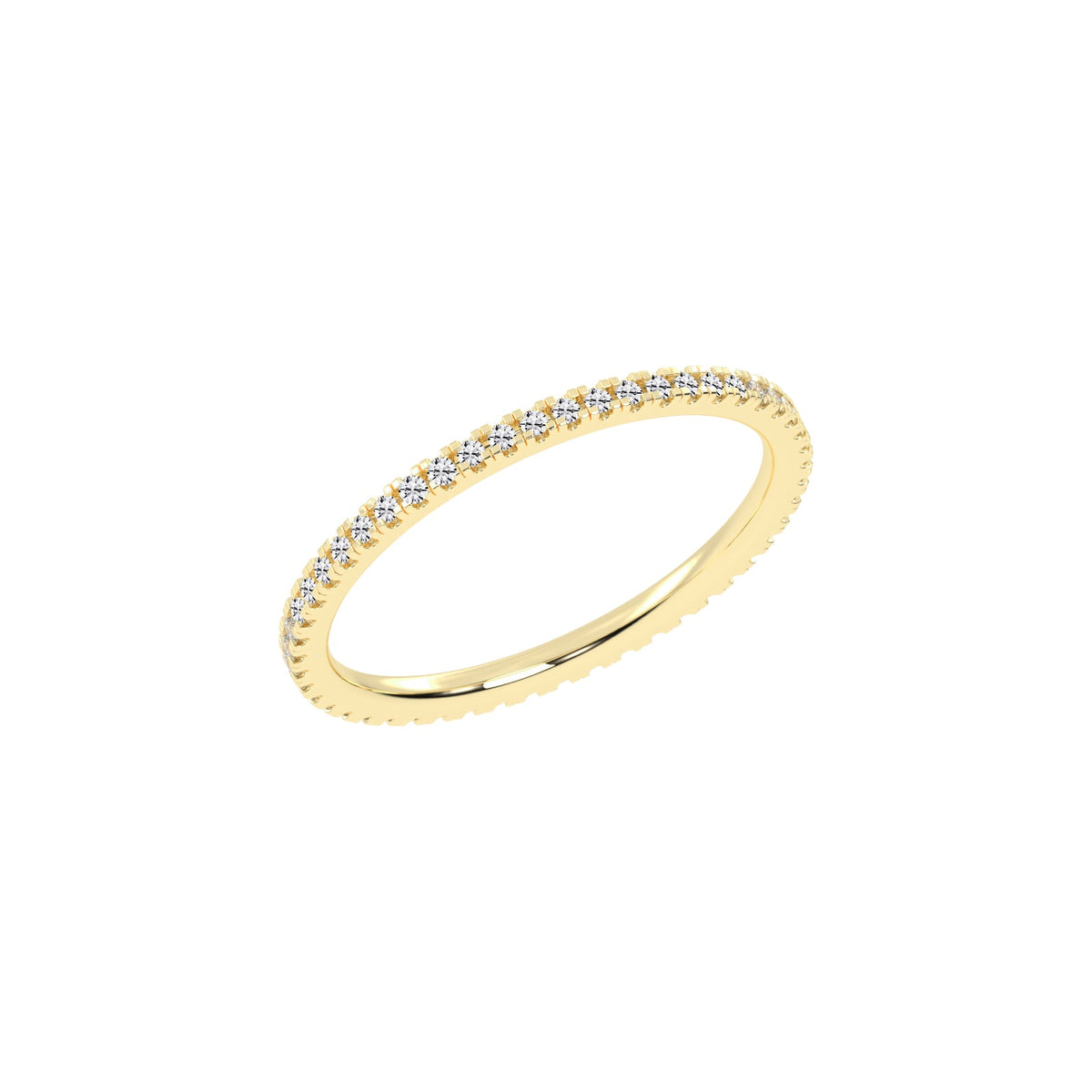 Lustria shared prong eternity lab diamond ring