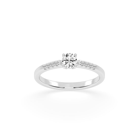 Elysara  emerald cut classic lab diamond ring
