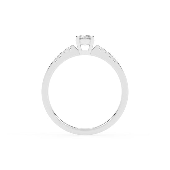 Elysara  emerald cut classic lab diamond ring