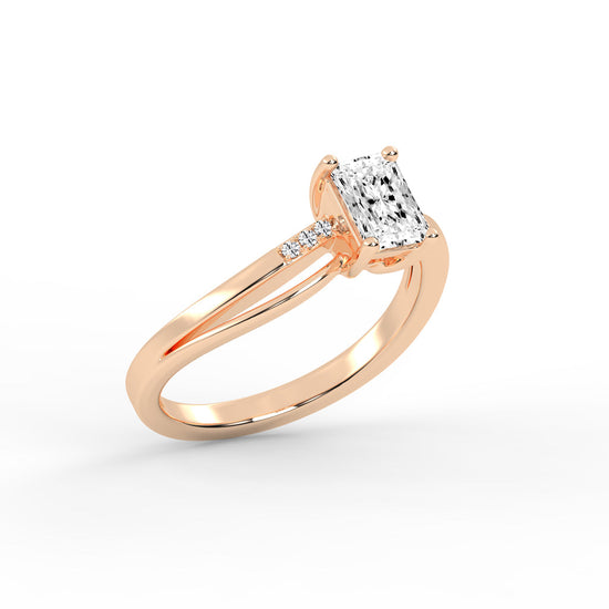Lavenza  Furay radiant cut classic lab diamond ring