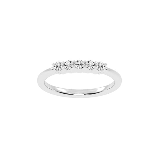 Aurelia 5 stone half eternity lab diamond ring