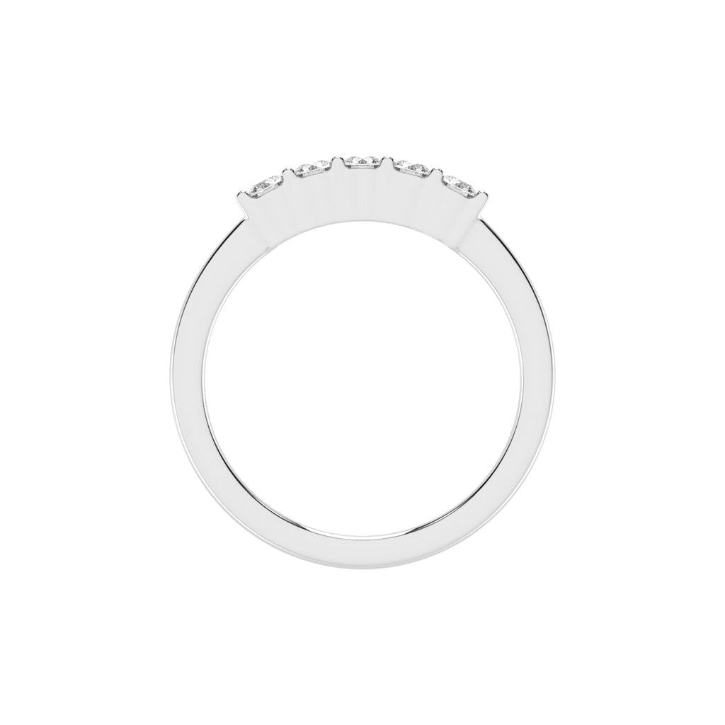 Aurelia 5 stone half eternity lab diamond ring