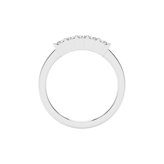 Aurelia 5 stone half eternity lab diamond ring