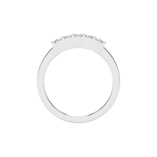 Aurelia 5 stone half eternity lab diamond ring