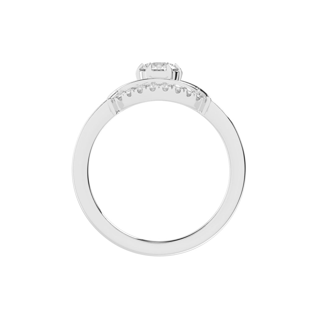 Delivora round eye cut delicate lab diamond ring