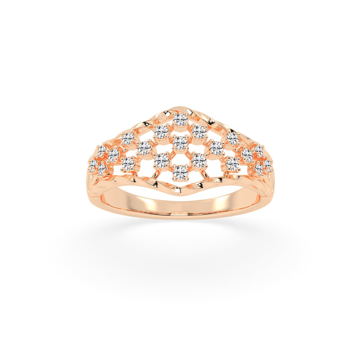 Rivelle four prong round cut classic lab diamond ring