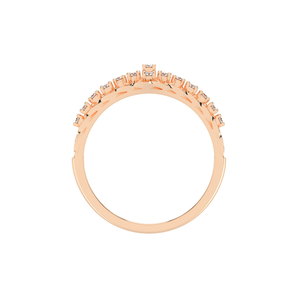 Rivelle four prong round cut classic lab diamond ring
