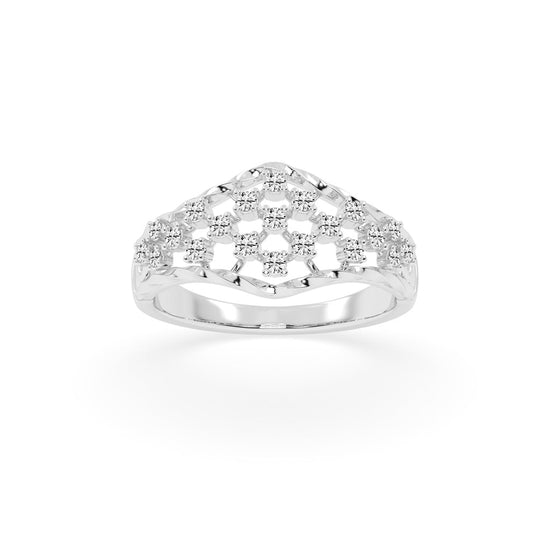 Rivelle four prong round cut classic lab diamond ring