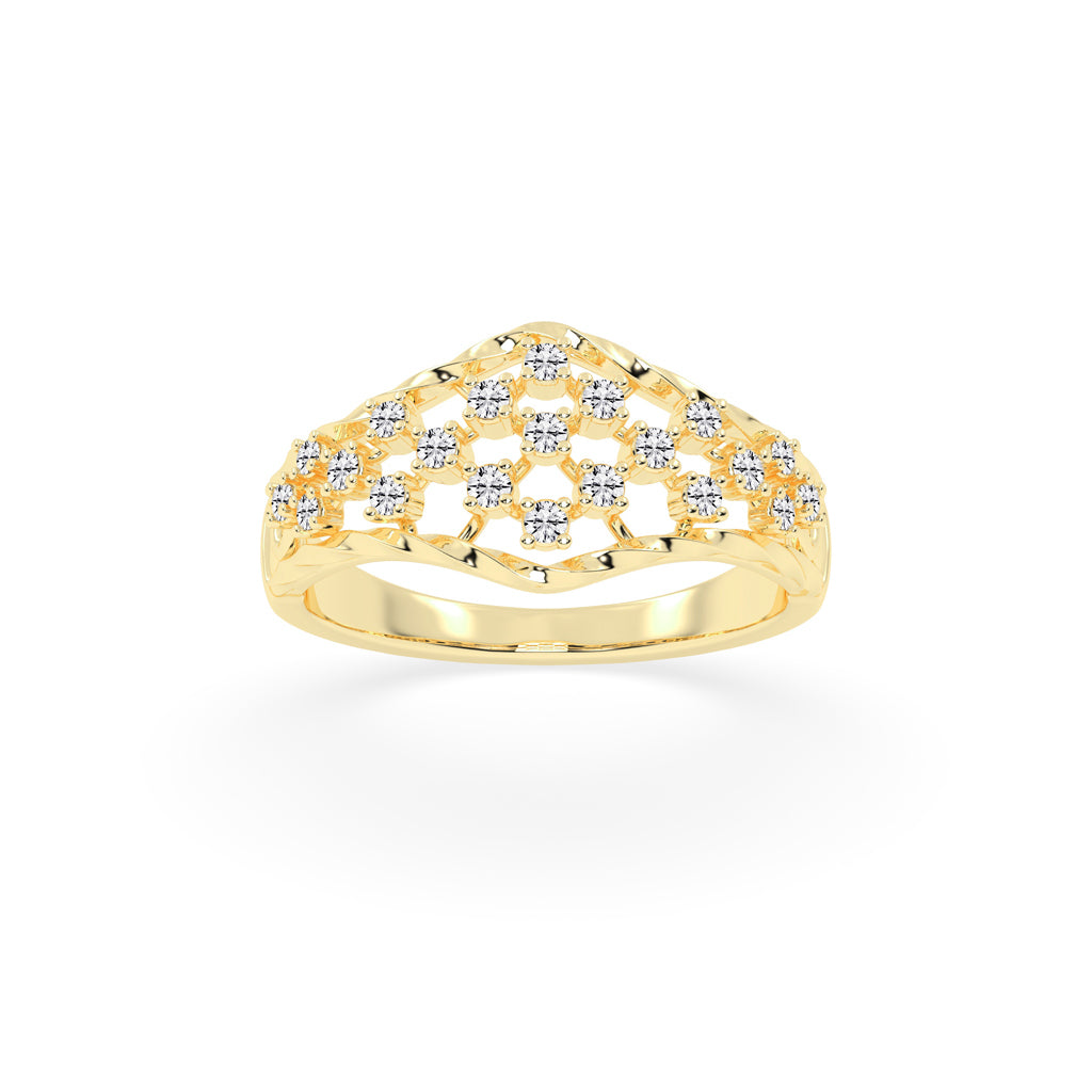 Rivelle four prong round cut classic lab diamond ring