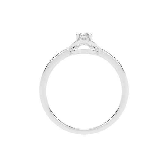 Delioris four prong round cut delicate lab diamond ring
