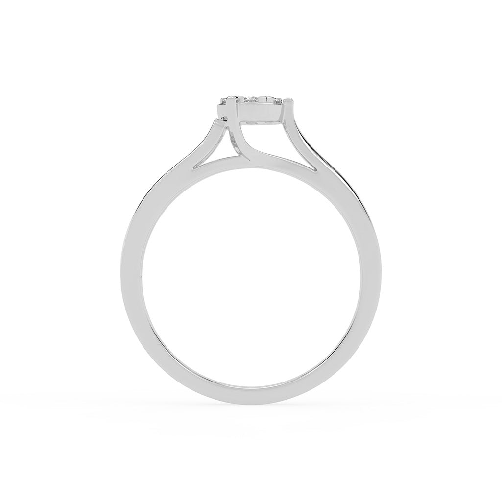 Delivoraine round cut delicate lab diamond ring