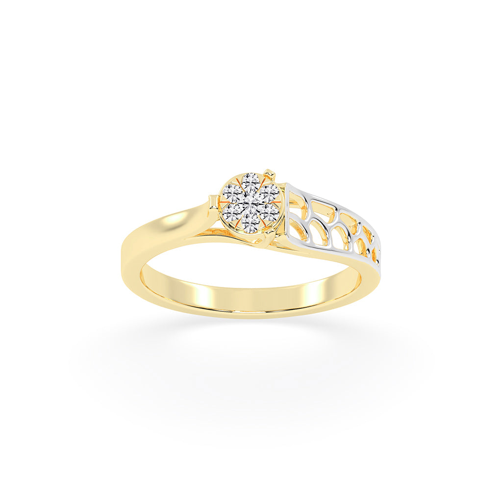 Delivoraine round cut delicate lab diamond ring